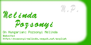 melinda pozsonyi business card